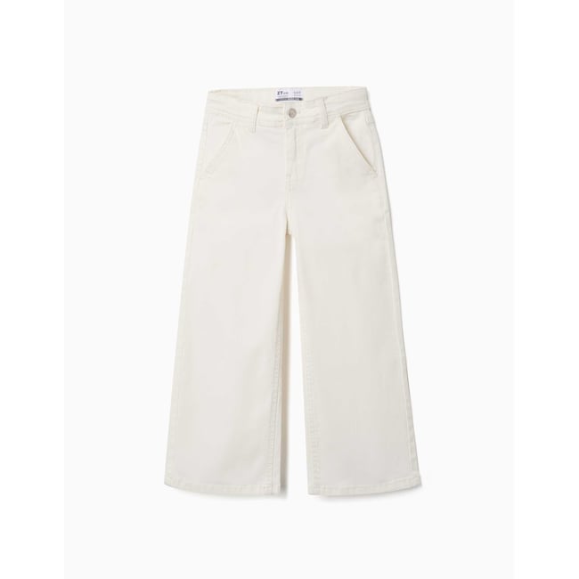 Pantalon à jambe large en sergé avec quatre poches - ZIPPY