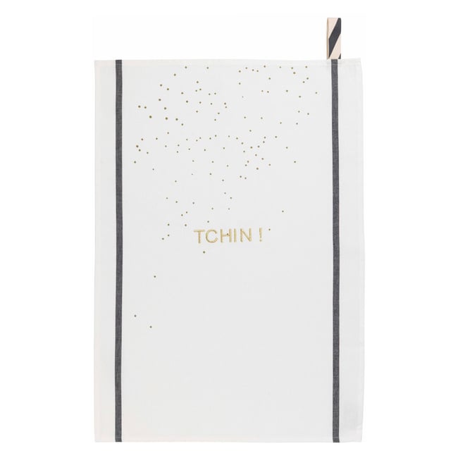 Torchon Tchin! blanc <span itemprop=