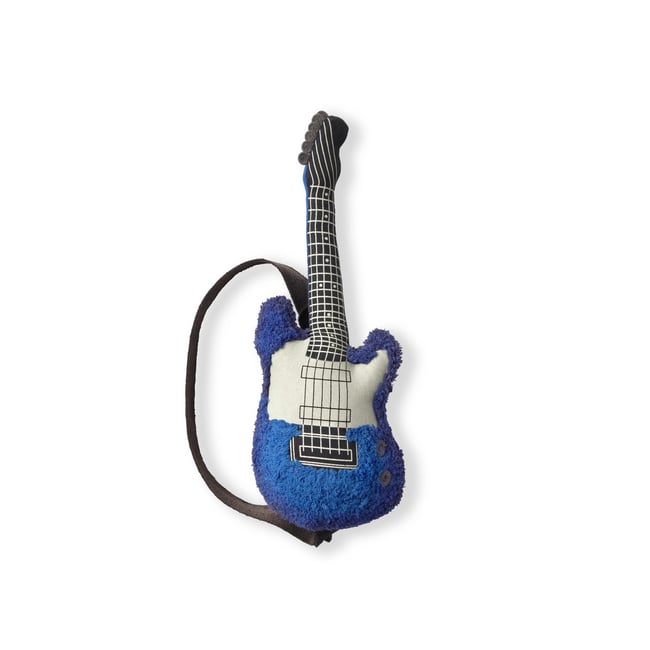 Coussin Guitare électrique MUSIC STUDIO bleu électrique, noir, bleu nador, marine <span itemprop=