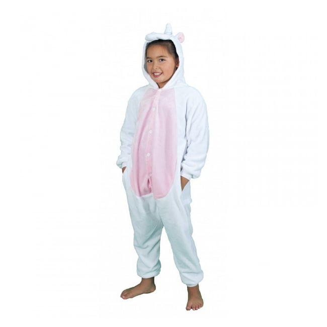 Kigurumi deguisement Licorne blanche et rose 7-9ans - PARTY PRO