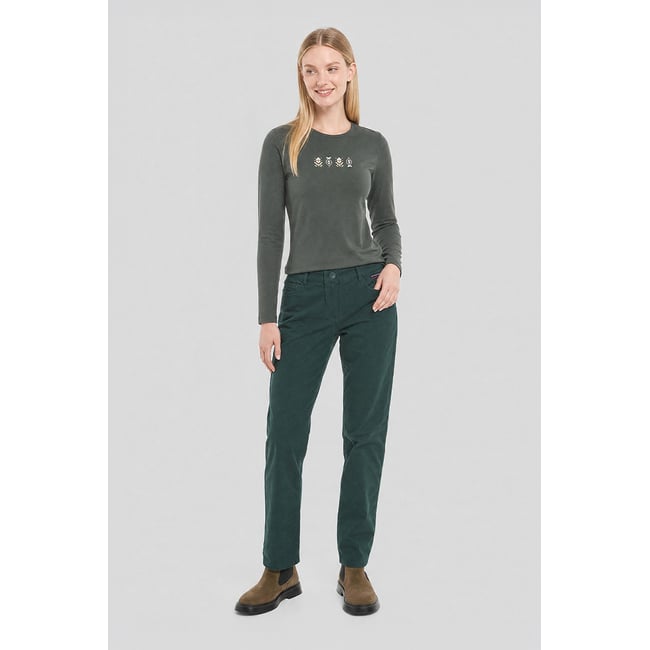 Pantalon droit taille haute effet peau de pêche - ARMOR-LUX
