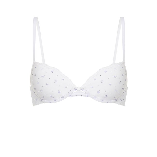 Soutien-gorge ampliforme en pointelle COMFIZ PRINTIZ blanc <span itemprop=