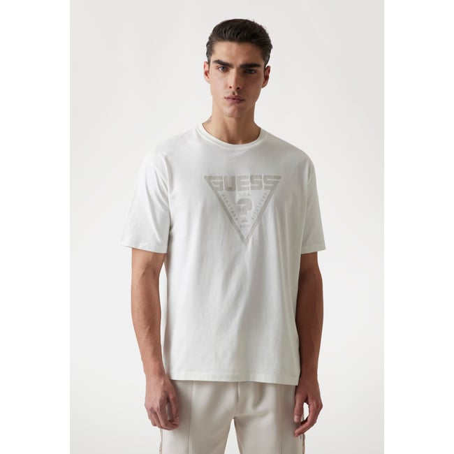 T-shirt Guess Manches Courtes Pour Homme - Modèle M72I28, Couleur Blanc, Neuf Avec étiquettes