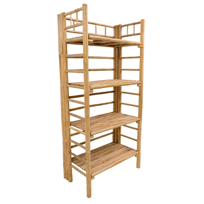 Etagère en bambou massif, SEMARANG Couleur bois naturel <span itemprop=