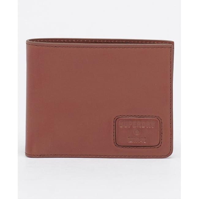 Portefeuille en cuir à rabat NYC fauve <span itemprop=