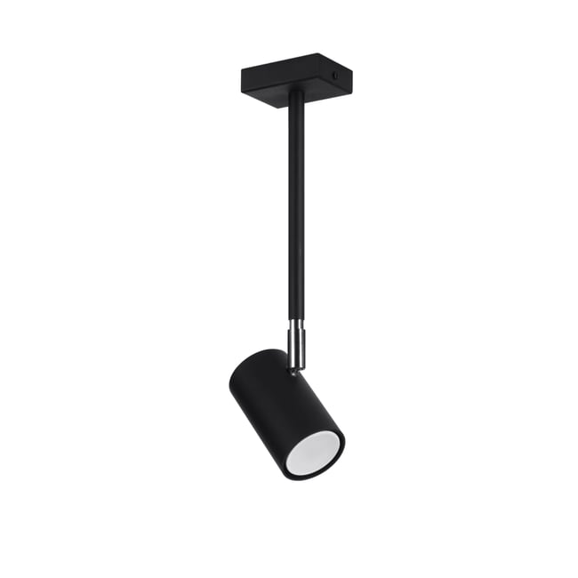 Plafonnier Acier Noir GU10 1 Norano Couleur noir <span itemprop=