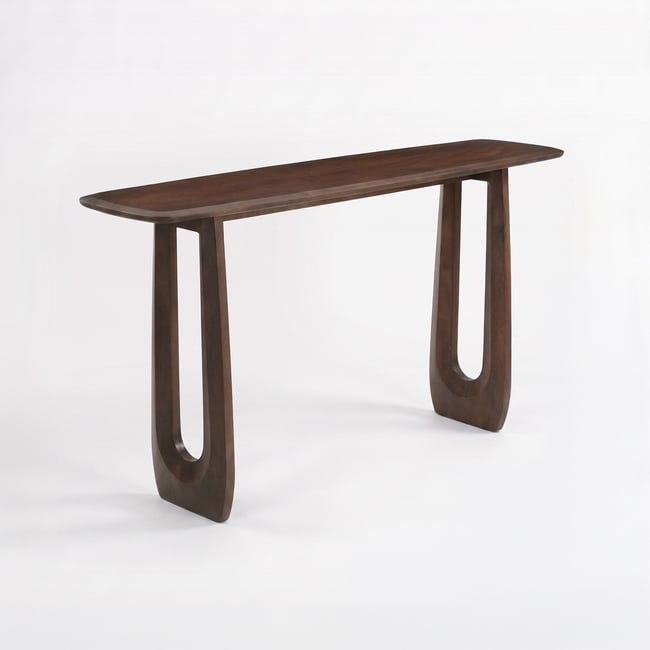 Console en bois de manguier massif 150 cm - MAYA Couleur marron foncé <span itemprop=