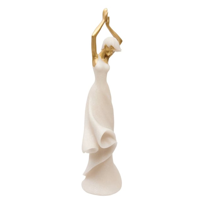 Femme dansante déco Casey H.35cm blanc - ATMOSPHERA