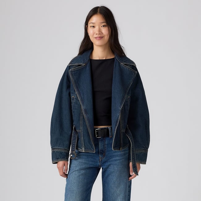 Veste denim 80's Bomber bellissima <span itemprop=