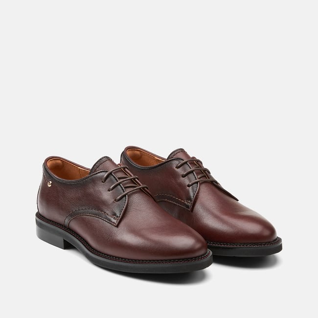 Derbies en cuir, DEVA marron foncé <span itemprop=