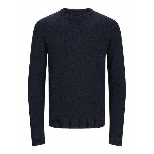Maglione girocollo in lana di agnello blu scuro JACK & JONES