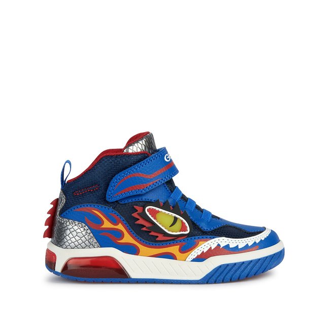 Hohe Sneakers Inek mit LED, atmungsaktiv marine/rot GEOX