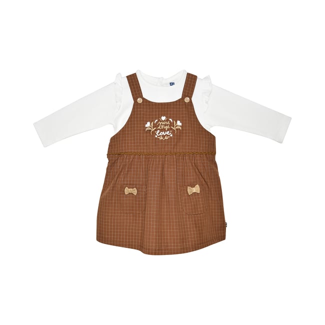 Tee shirt robe idaline tisse teint bebe marron <span itemprop=