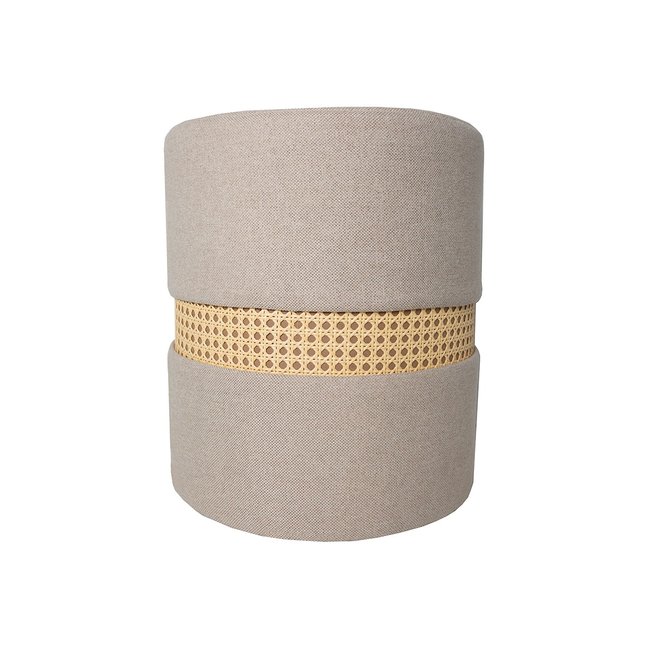 Tabouret cannage PALMA Couleur beige <span itemprop=
