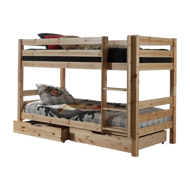 PINO Lits superposés + Lot de 2 tiroirs - VIPACK