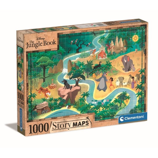 Disney maps - 1000 pièces - le livre de la jungle - CLEMENTONI