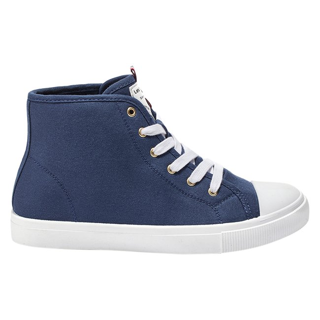 Basket Montante Cuir  Chamane marine <span itemprop=