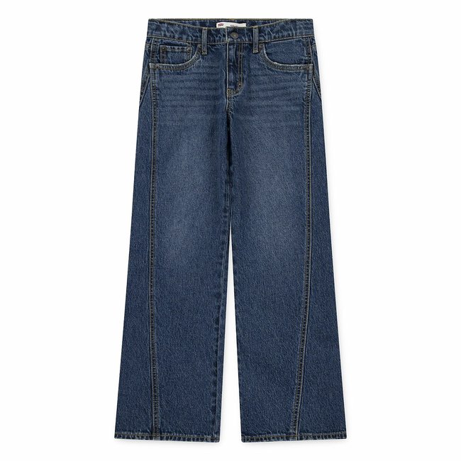Wide Leg Jeans with Centre Front Seam, faded blue, LEVI'S KIDS