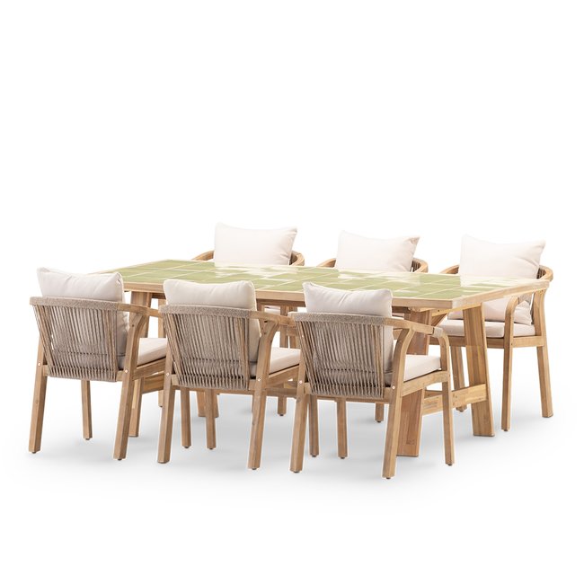 Salon de jardin, 6 chaises, BISBAL & SIENA - DEFORA HOME