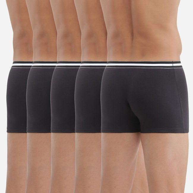 Set van 5 boxershorts zwart Dim La Redoute