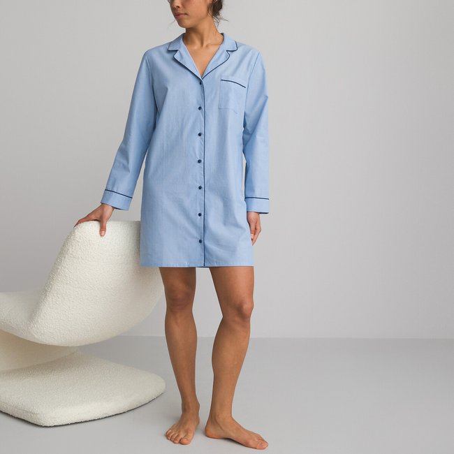 Liquette en chambray en coton, Signature - LA REDOUTE COLLECTIONS