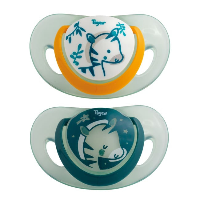 Lot de 2 Sucettes Smart Jour et Nuit Silicone 18-36mois - TIGEX
