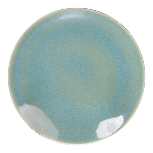 Assiette plate   27 cm (lot de 6)-LAGON Couleur bleu <span itemprop=