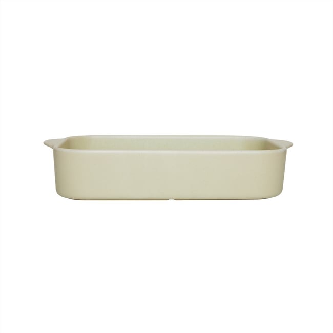 Plat à four en grès avec revêtement Couleur beige <span itemprop=
