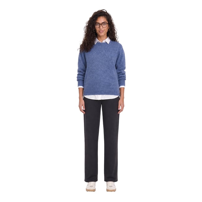 Pantalon de grossesse maille bandeau gris <span itemprop=