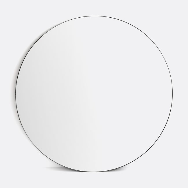 Miroir rond en métal fer ø140 cm , Iodus Couleur noir <span itemprop=