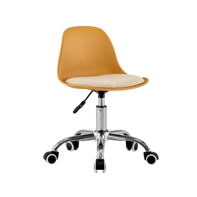 Chaise de bureau enfant à roulettes ajustable piètement chromé MANEL - SWEEEK