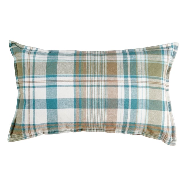 Housse de coussin Highlands - Flanelle Tissé-Teint blanc <span itemprop=