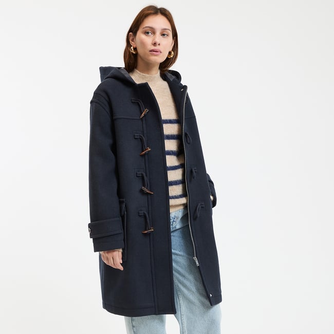Wool Coat Duffle Coat Femme La Redoute Mid-length Hooded Duffle