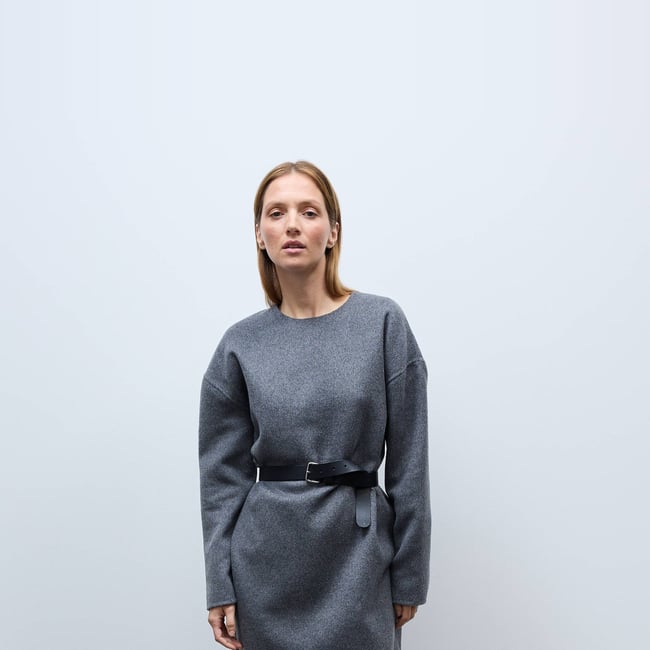 Robe manche longue courte contenant de la laine robot <span itemprop=