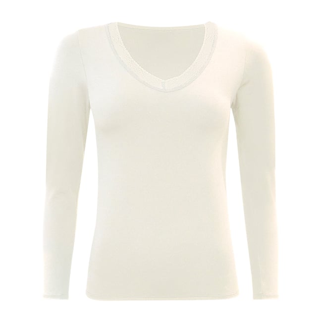 Tee-shirt manches longues  THERMIK blanc <span itemprop=