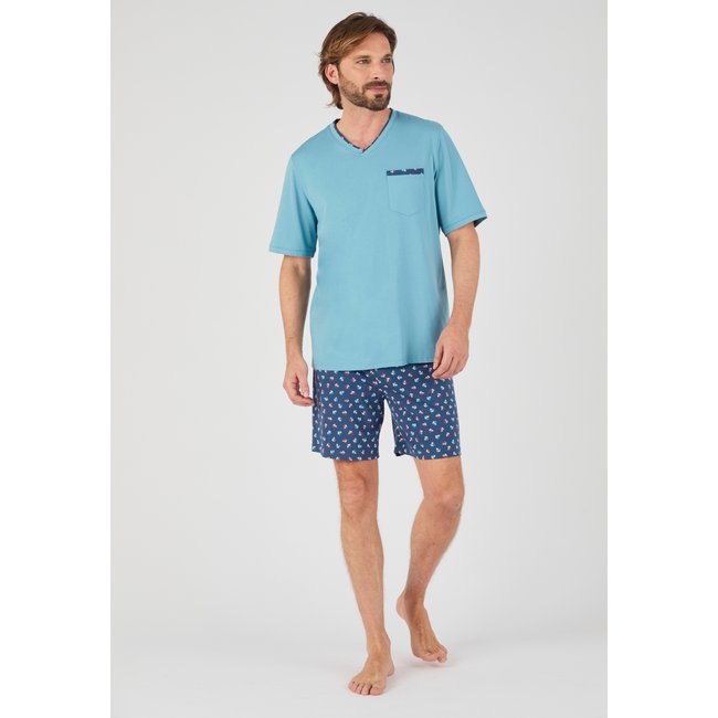 Pyjashort en pur coton peigné - DAMART