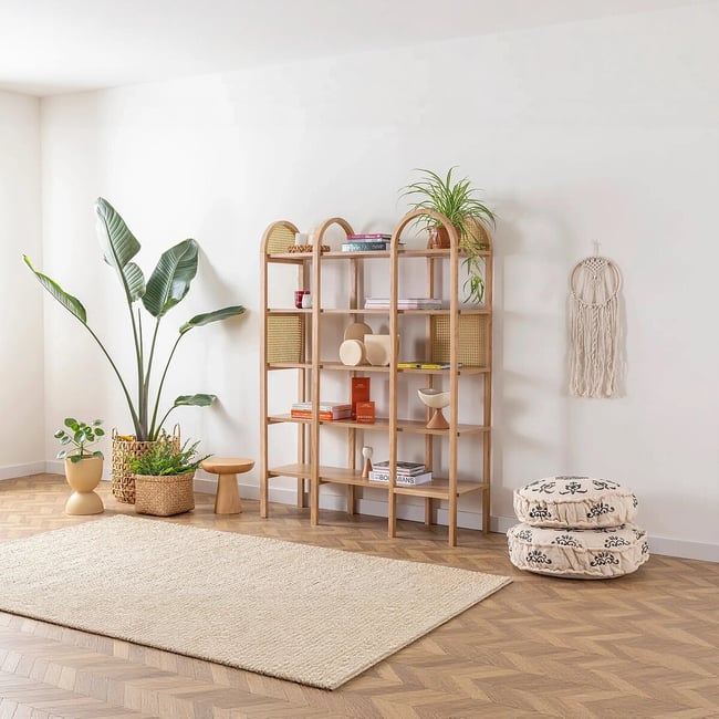 Полка для книг, Nala  / Нала 120 натуральное плетение SO'HOME