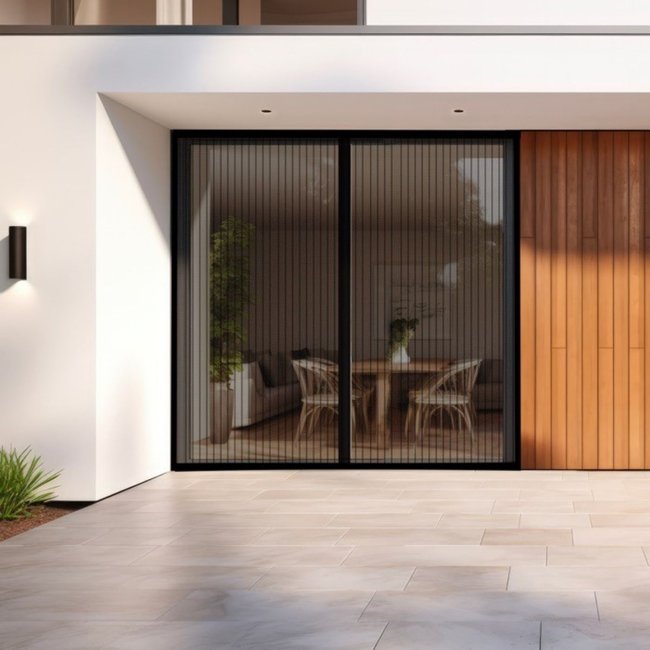 Moustiquaire rideau de porte sans percer pour baie vitrée noir <span itemprop=
