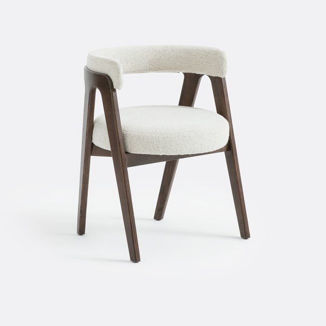 Fauteuil de table vintage, Valentina Couleur ecru <span itemprop=