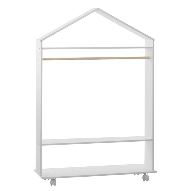 Penderie à roulettes enfant Douceur Couleur blanc <span itemprop=