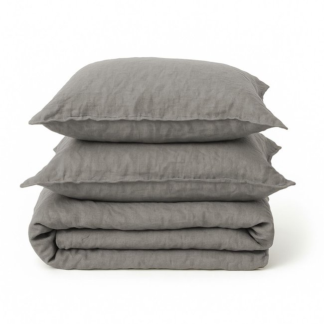 Parure housse de couette + taies - 100%  Lin Lavé - TRADITION DES VOSGES