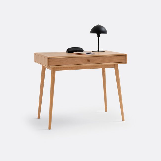 Bureau 1 tiroir, Miji chêne <span itemprop=