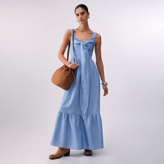 Robe longue en lin mélangé - LIU JO