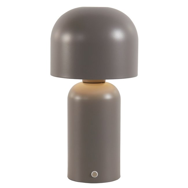 Mushroom Rechargble USB LED Lamp, grey, SO'HOME
