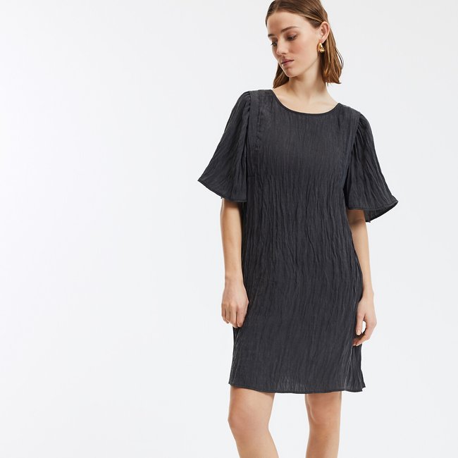 Robe courte évasée, manches courtes papillon - LA REDOUTE COLLECTIONS