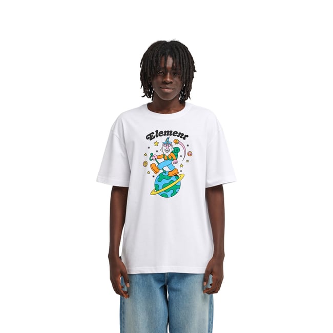 T-Shirt manches courtes PLANET HIKER blanc optic white <span itemprop=