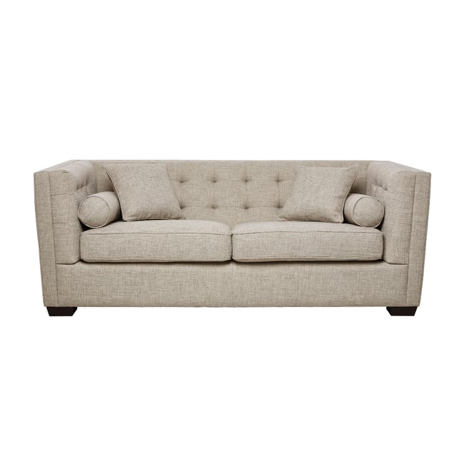 Canapé tramé lin ROMA Couleur beige <span itemprop=