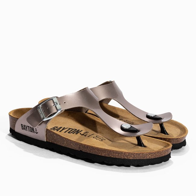 Tongs pour femmes MERCURE marron <span itemprop=