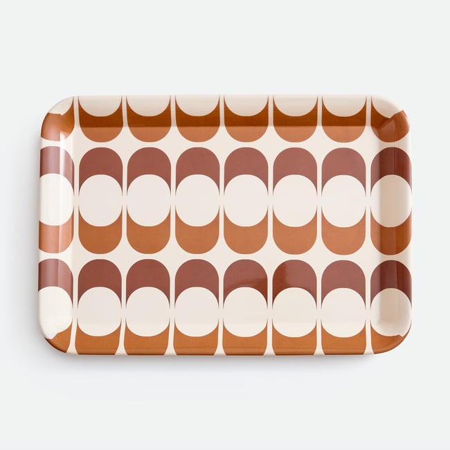 Luigi Vintage Print Medium Rectangular Tray brown LA REDOUTE INTERIORS