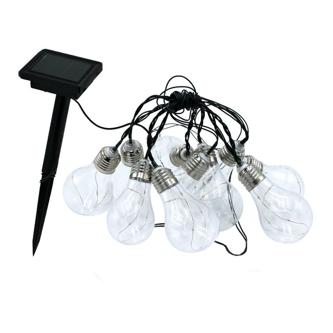 Guirlande solaire 10 ampoules FANTASY STAR SOLAR Couleur transparent <span itemprop=